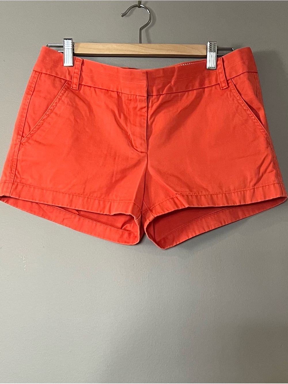 J. Crew Bright Coral Cotton Chino Shorts